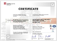 CERTIFICATE<br>ISO 45001:2018
