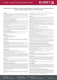 General terms and conditions
